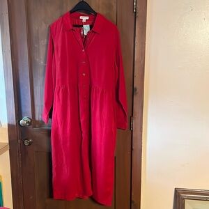 18W COLDWATER CREEK CHILI PEPPER DRESS 1X NWT